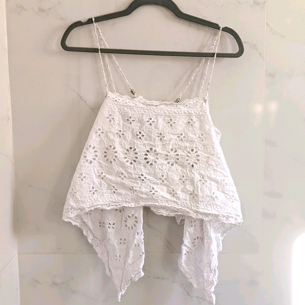 Free People
White New Romantics Eyelet Tank /Cami